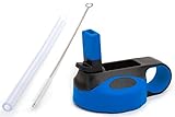 Blue Hydro Flask Straw Lid - Fits 40oz, 32oz, 64oz Wide Mouth Hydroflask, FiftyFifty, Klear Bottle - BPA Free