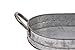 Creative Co-Op Oval Galvanized Metal Tray with Handles
