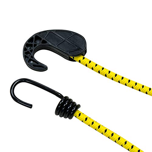 Amazon Basics Adjustable 36Inch Bungee Cords, 2tone Yellow + black, 2Pack (20Piece