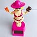 KODORIA Solar Powered Dancing Toy Bobbling Dancing Toy Car Desk Decorative Ornament Kids Children Birthday - Beach Girl Pink