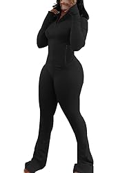 HBQ Women's 2 Piece Tracksuit Sets Long Sleeve Zip