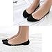 No Show Socks Women Non Slip Ultra Low Cut Liner Socks Women's Thin Casual Cotton Loafer Socks for Flats Boat 3 Pairs (One Size,Black)