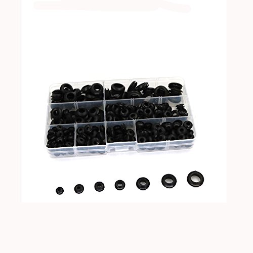 Ohaha 260pcs Rubber Grommet Assortment Wiring Coil Wire Gasket M3 / M4 / M5 / M6 / M8 / M10 / M12