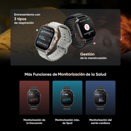 realme Watch 5 Smartwatch con batteria di 20 giorni, smartwatch con 108 modalità sportive, monitor della salute, smartwatch IP68, NFC, argento
