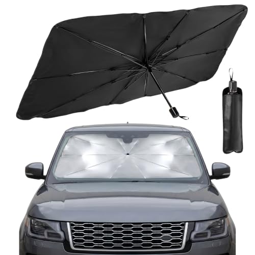 ORVAN® Premium Car Front Umbrella Sunshade | UV Block Car Sun Protector | for Front Car | Foldable Anti-Heat | SUV and Touring Car | Car Accessories | 140 cm x 80 cm