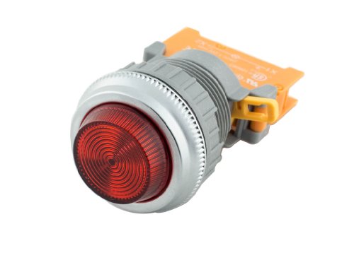 Alpinetech PLN-30 Red 30mm 120V AC/DC LED Pilot Indicator Light