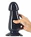 Big Size Anal Plug, LZYAA Adult Sex Toys Dildo Liquid Silicone Material No Any Smell Strong Suction Cup for Hand-Free Soft Penis (Black)