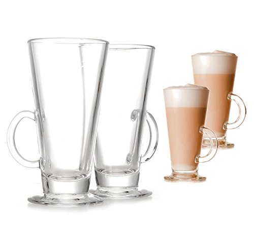 2 Irish Coffee Latte Cappuccino Glasses Mugs 9 Oz Boston Style