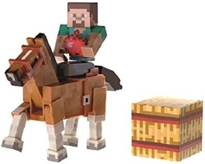 Main Craft Action Figure Steve and horse (brown) 16594