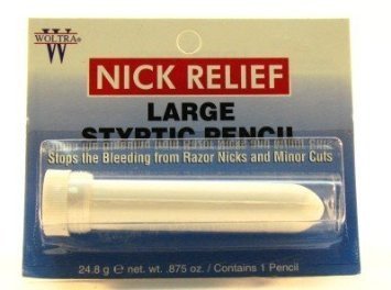 Nick Relief Large Styptic Pencil, 0.875 oz by Woltra