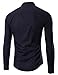 Tunevuse Mens Slim Fit Business Shirts Long Sleeve Solid Shirt