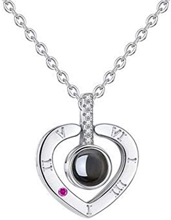 Prettyall Women Hollow Love Heart Open Pendant Necklaces Long Chain Alloy Necklace
