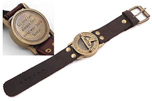 Roorkee Instruments India Wrist Watch Sundial Cuff with Quote So You can Always find You Way Back Home - Thumbnail 4