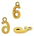 Mandala Crafts Number Charms, Loose Beads for Jewelry Making, Wine Bottle Charms, Keychains (0.7 Inch, 3 Sets, 30 PCs, Gold Color)
