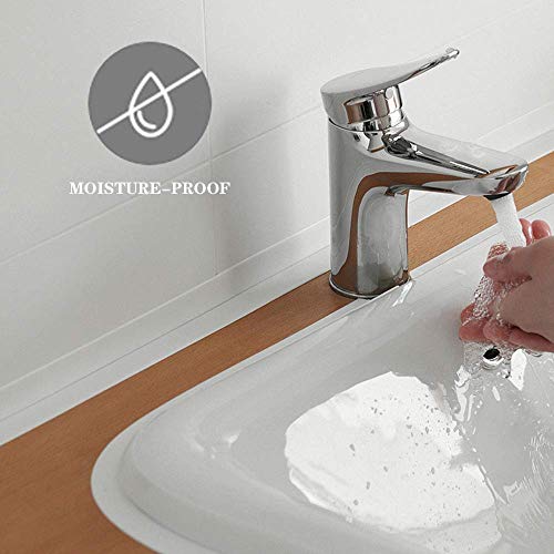 TYLife Caulk Strip,Self Adhesive Sealing Bathtub Caulking Tape for Kitchen Countertop Bathroom Shower Toilet Sink Gas Stove Wall Corner 1-1/2" x 11' White - Thumbnail 6