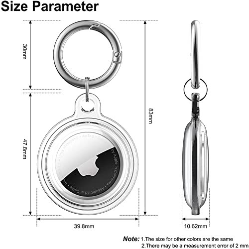 Waterproof Airtag Holder, DDJ 4 Pack Airtag Keychain, AirTag Case for