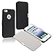 eForCity Black Luxury Magnetic Flap Leather Skin Case Cover compatible with Apple iPhone 5 / New iPhone