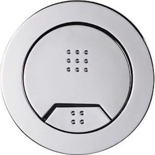 Excel Home Toilet Flush Button Replacement for Cistern- Dual Button Toilet Flush Buttons - Pneumatic Technology - Fingerprint Resistant Compatible with Air Houses - 72mm Front (Chrome) โ image 1