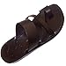 Unisex Adults/Children Genuine Leather Biblical Sandals / Flip flops (Jesus - Yashua) Bethlehem Black Style - Holy Land Market Camel Trademark