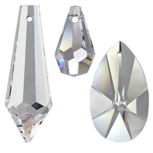 AMBROS Kristall Rainbow Crystal Set - 30pc Crystal Chandelier Hangings - Feng Shui - Rainbow Effect