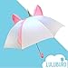 Unicorn Umbrella for Girls, Magical POP-OUT Golden Horn & Pink Ears, Easy To Open & Close, Great Gift & for Back to School Kids of all ages!