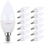 Litake E12 LED Candelabra Bulbs 60W Equivalent, LED Chandelier Bulbs Daylight, 5000K, 600 Lumnes, Bright Ceiling Fan Light Bulbs,Candle Light Bulbs,Non-Dimmable, 12 Packs