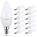 Litake E12 LED Candelabra Bulbs 60W Equivalent, LED Chandelier Bulbs Daylight, 5000K, 600 Lumnes, Bright Ceiling Fan Light Bulbs,Candle Light Bulbs,Non-Dimmable, 12 Packs primary