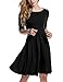 Meaneor Womans 3/4 Sleeve Casual Swing And Cocktail dress w/ Belt