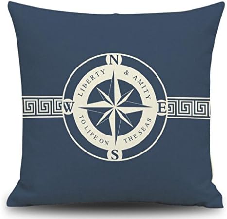 Pillowcase Cotton Linen Throw Pillow Case Cushion Cover Home Sofa Decorative 18 x 18 Inches (Set of 2),#3,4545cm