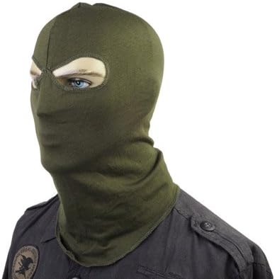 2 Holes Balaclava Hood Face Mask Green