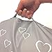Water Resistant Removable Cover for Newborn Lounger | Unisex Grey Heart Design | Premium Quality Soft Wipeable Fabric | Great Baby Shower Gift | Fits Boppy Lounger