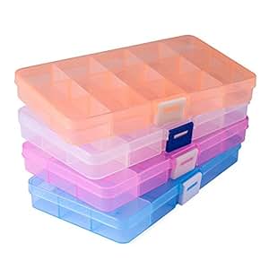 Opret 4 Pack Caja de Almacenamiento de plástico (15 Compartimentos) con