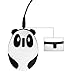 LingsFire Super Cute Wireless Optical Cartoon Panda Mouse Rechargeable Mini 2.4GHz Wireless Panda Desktop Laptop Unique Novel Portable(Black & White)
