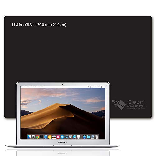 Clean Screen Wizard Microfiber Screen Keyboard Cleaner Screen Keyboard Protectors - 4PACK (3) Keyboard Cloths/Keyboard Covers & Sticker Cleaning for MacBook Air(Black Panther)