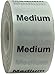 Medium Clothing Labels Size Strip Stickers for Retail Apparel 1.25 x 5 Inch 125 Adhesive Stickers