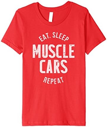 unisex-child Muscle Car Racecar Driver Tshirt - Racing Fan Shirts 8 Red