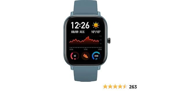 Amazon.com: Amazfit GTS Smartwatch Aluminio, Color azul, Amoled-Display