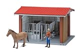 Bruder Bworld Horse Stable Woman Horse and Accessories