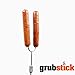 Grubstick | 4 Piece Kit | Telescopic Extendable Campfire Fireplace Skewer with Interchangeable Attachments | Great for Marshmallow S'Mores and Hot Dogs | Dishwasher Safe Heavy Duty Stainless Steel