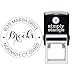 Custom Monogram Address Stamp Calligraphy Round | Custom Return Address Stamp | Self-Inking Stamp | Personalized Address Stamps |