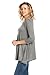 Frumos Womens Tunic Top For Leggings Round Neck T Shirts LA-HGREY-2 Tone 3X-Large