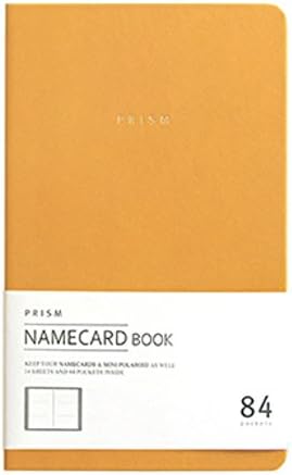 INDIGO Prism Name Card Book - Business Card Holder, Organizer, Instax Mini Photo Album (Yellow)