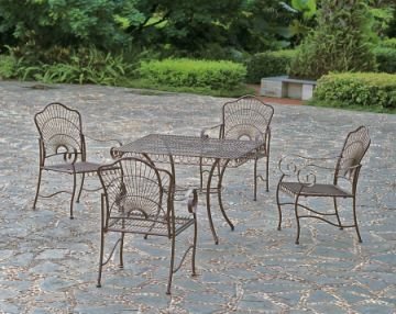 Iron 5-Piece Patio Dining Set