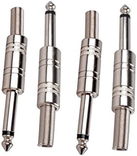 Conshine 6.35mm 1/4" Audio Connector Plugs TS Mono Heavy Duty Style Jacks for Speaker Microphone Cable