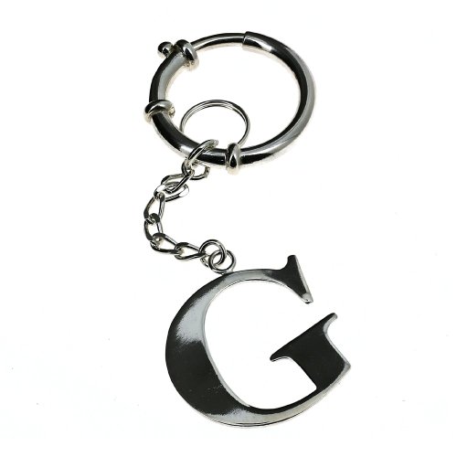 Alphabet G Charms Ring Key Chain Silver Jewellery From India-Handmade Jewelry