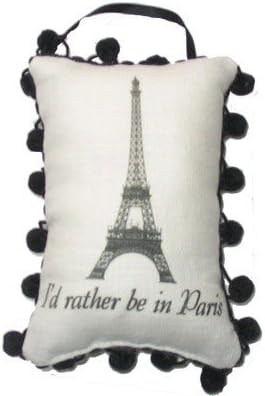 Door Hanger - (Linen Pillow Style) - "I'd Rather Be in Paris"