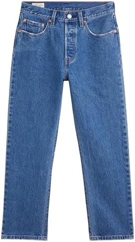 Damen Jeanshose 501 Crop High Rise, Straight Fit, Blau (Jazz Pop), W27/L26
