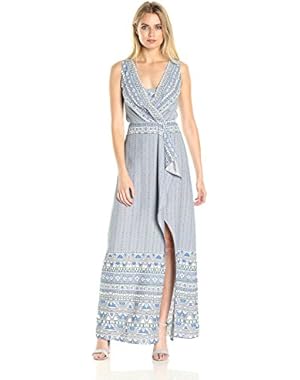 BCBGMax Azria Women's Koko Woven Sleeveless Dress With Slit