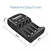 POWEROWL AA AAA Smart Battery Charger(Micro Inport) with Fast Charging Indicator for Ni-MH Ni-CD Batteries No Adapter
