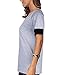 YesFashion Women's Casual Round Collar Short Sleeve T-Shirt Blouse Tops (L, Grey)
